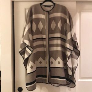 Zara women’s Aztec poncho